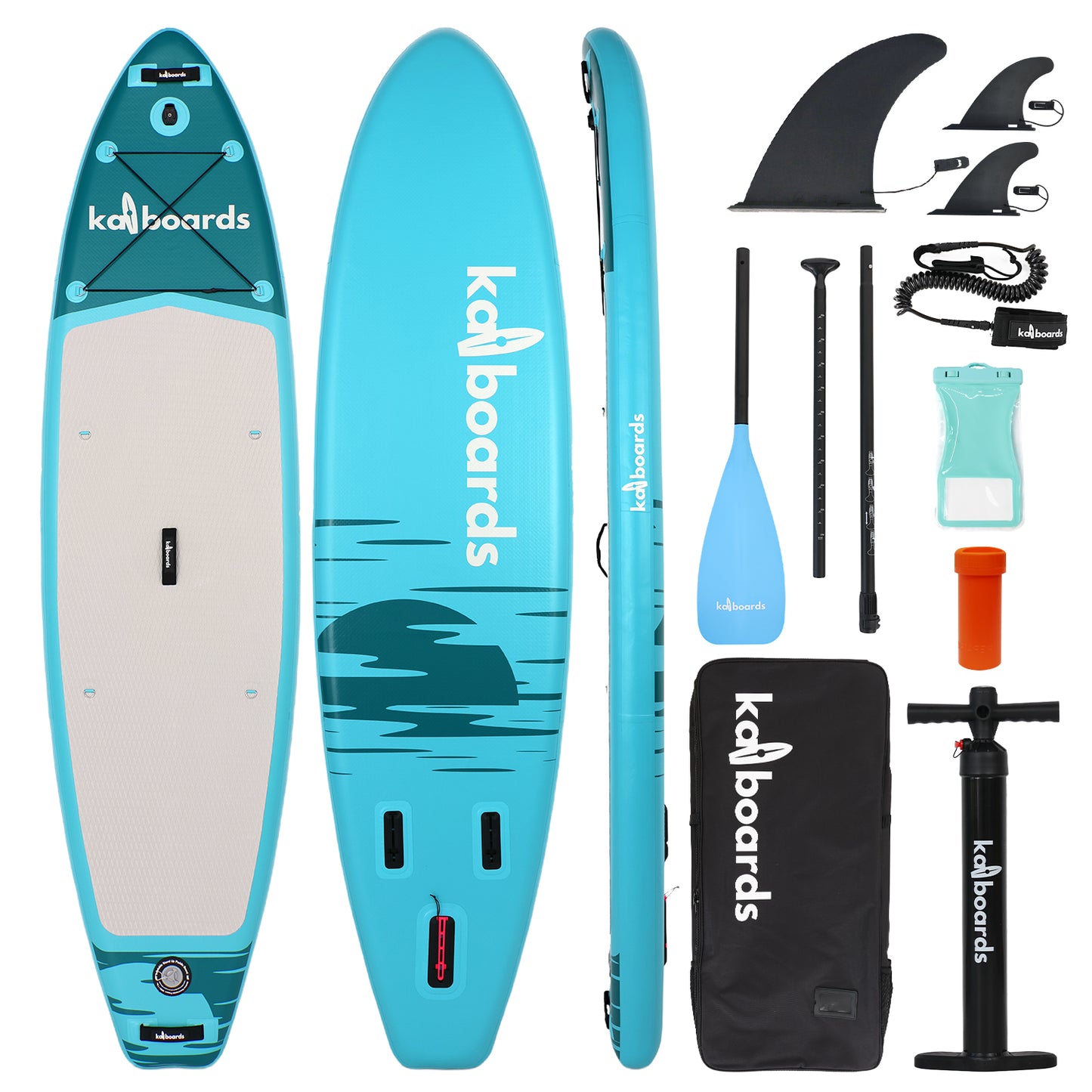 The Sunrise 10'6 Mavi Şişme Sup Paddle Board Kürek Sörfü Seti