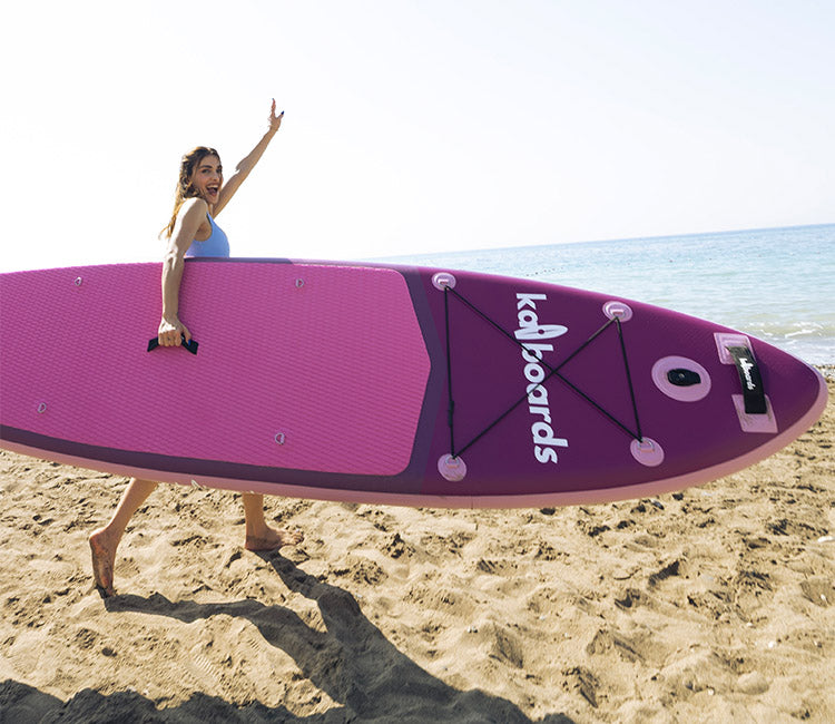The Hibiscus 10'6 Pembe Şişme Sup Paddle Board Kürek Sörfü Seti